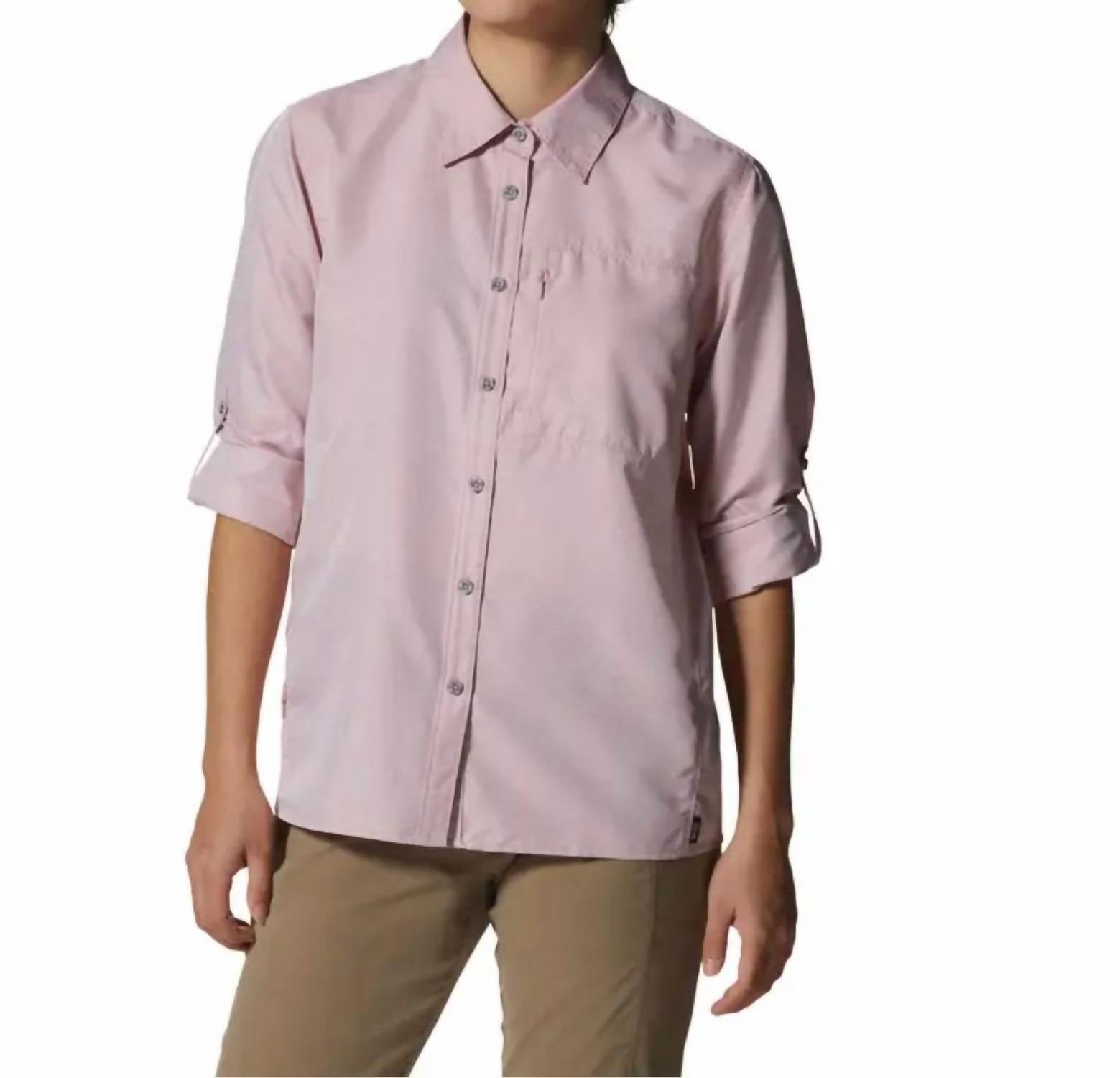 Mountain Hardwear Canyon Long Sleeve Shirt in rosehip - women's shirt