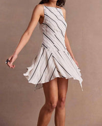 SOVERE Elemental Mini Dress in ecru black - women's dress - alternate view