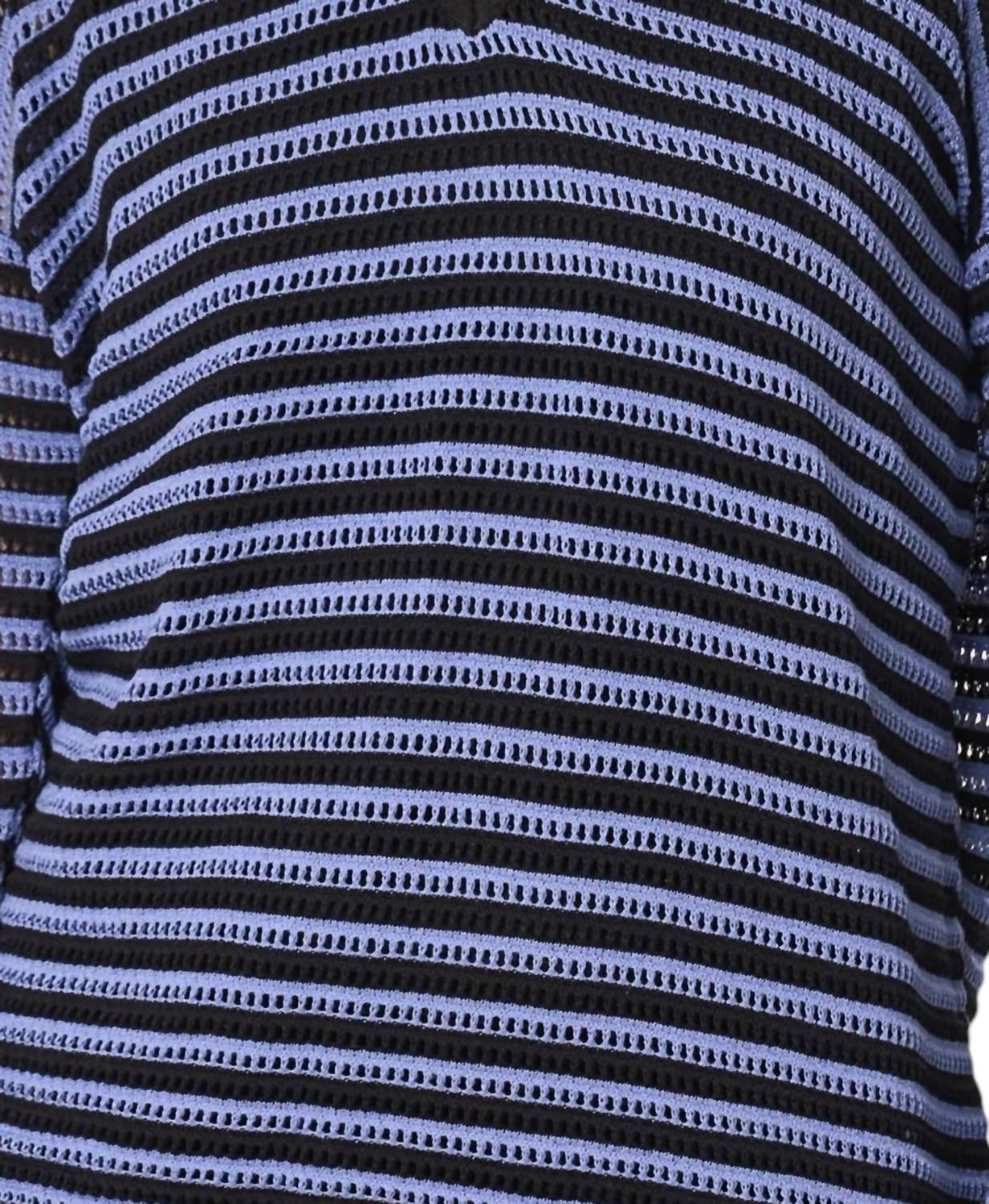 Angel Apparel - Stripe Crochet Knit Top