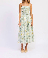 En Saison Elise Midi Dress in sage - women's dress