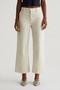 AG Jeans Saige Wide Leg Crop Jeans in opal stone - women's jeans