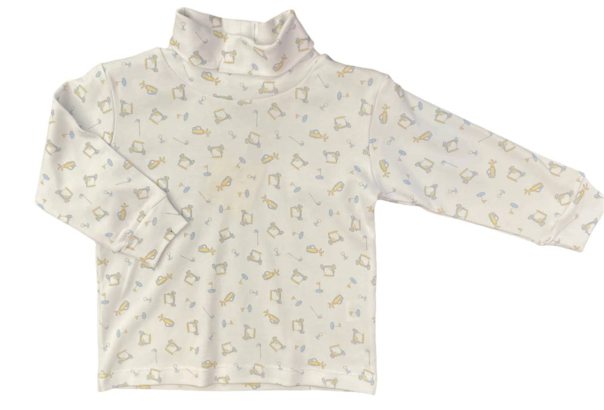 Luigi Kids - Kid's Golf Printed Turtleneck Sweater