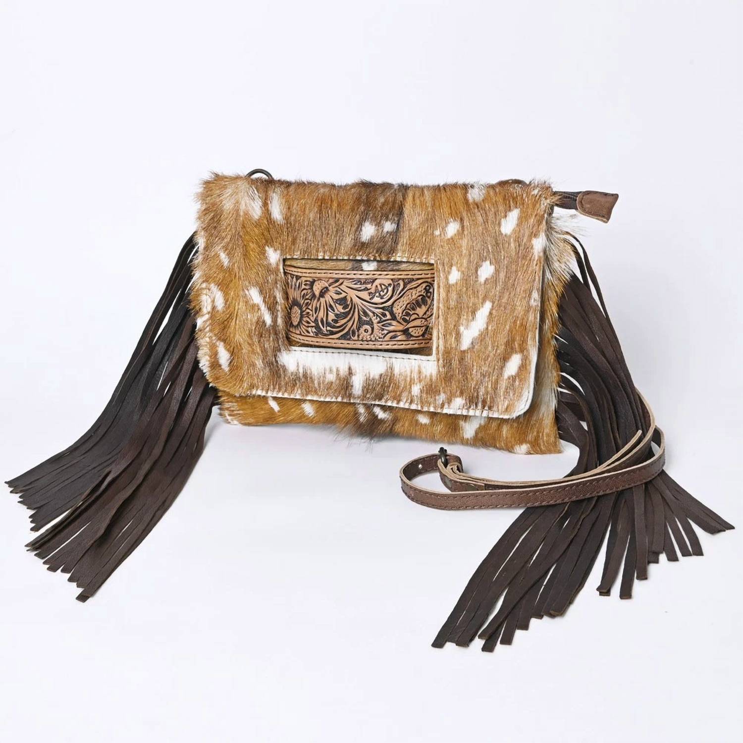 American Darling - Hand Tooled Hair-on Genuine Leather Western Handbag