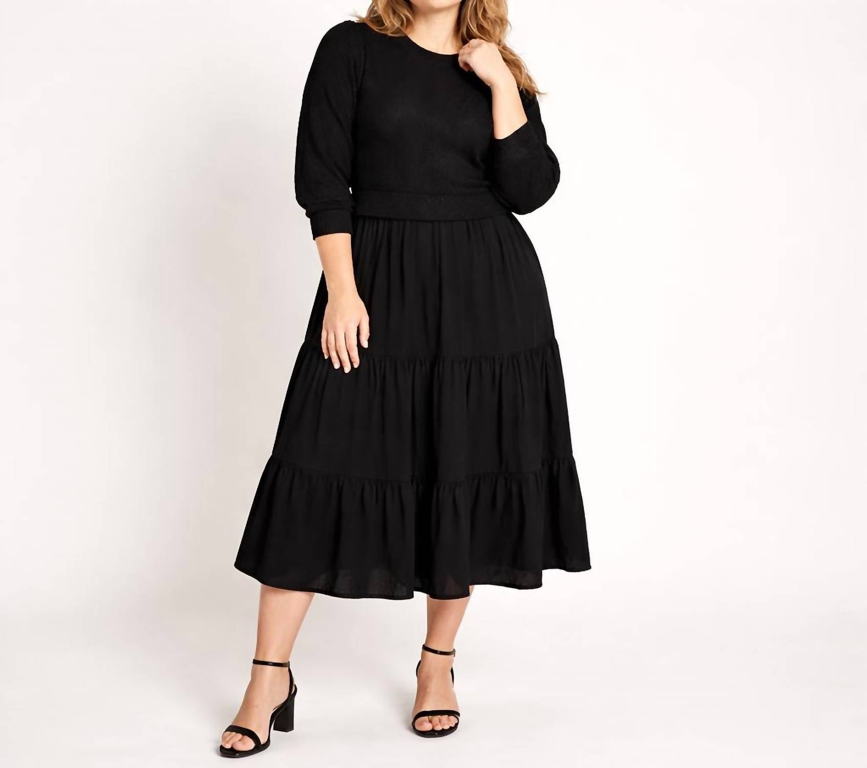 Mikarose - Vivienne At Midnight Midi Dress - Plus