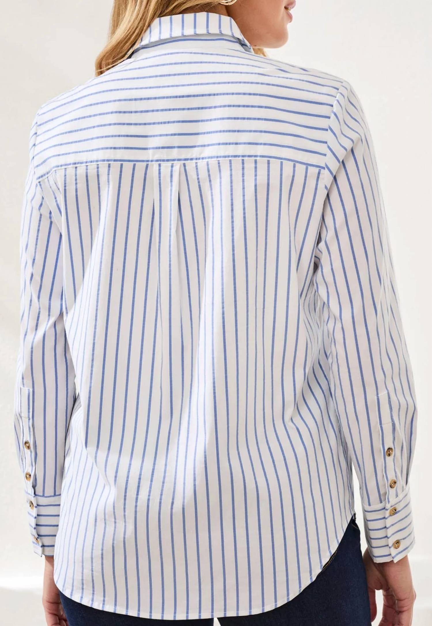 Tribal - Long Sleeved Button Front Top