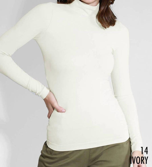 Nikibiki - Long Sleeve Mock Neck Top