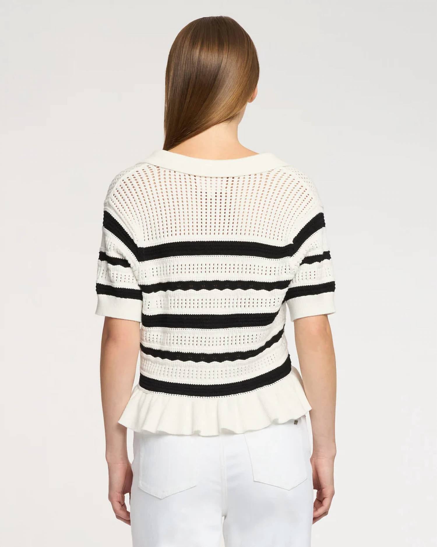 Cinq A Sept - Elvire Knit Polo Pullover Top