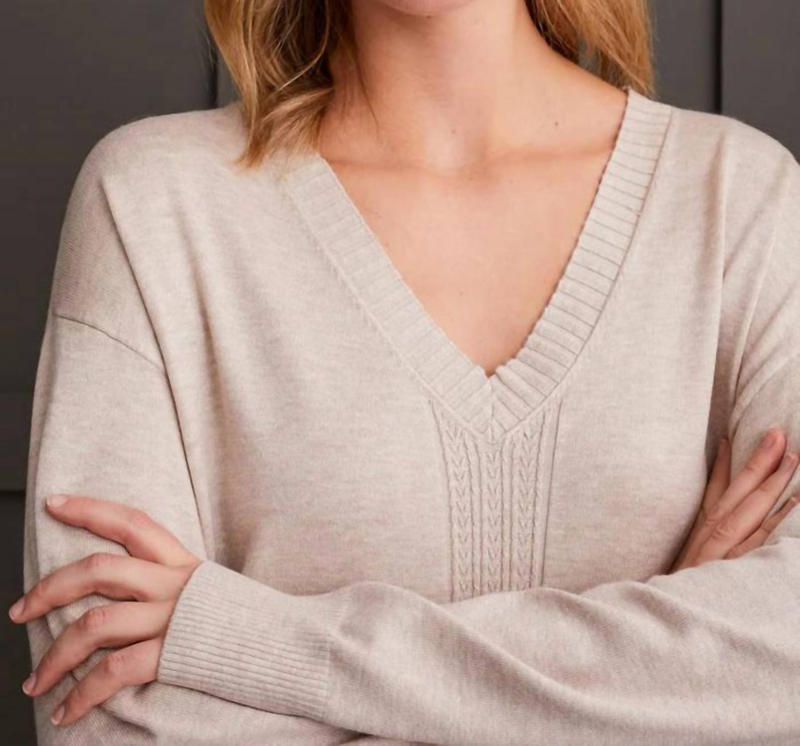 Tribal - Long Sleeve V-neck Sweater