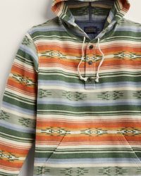 PENDLETON Men's Doublesoft Driftwood Hoodie in multi - men's shirt - detail view