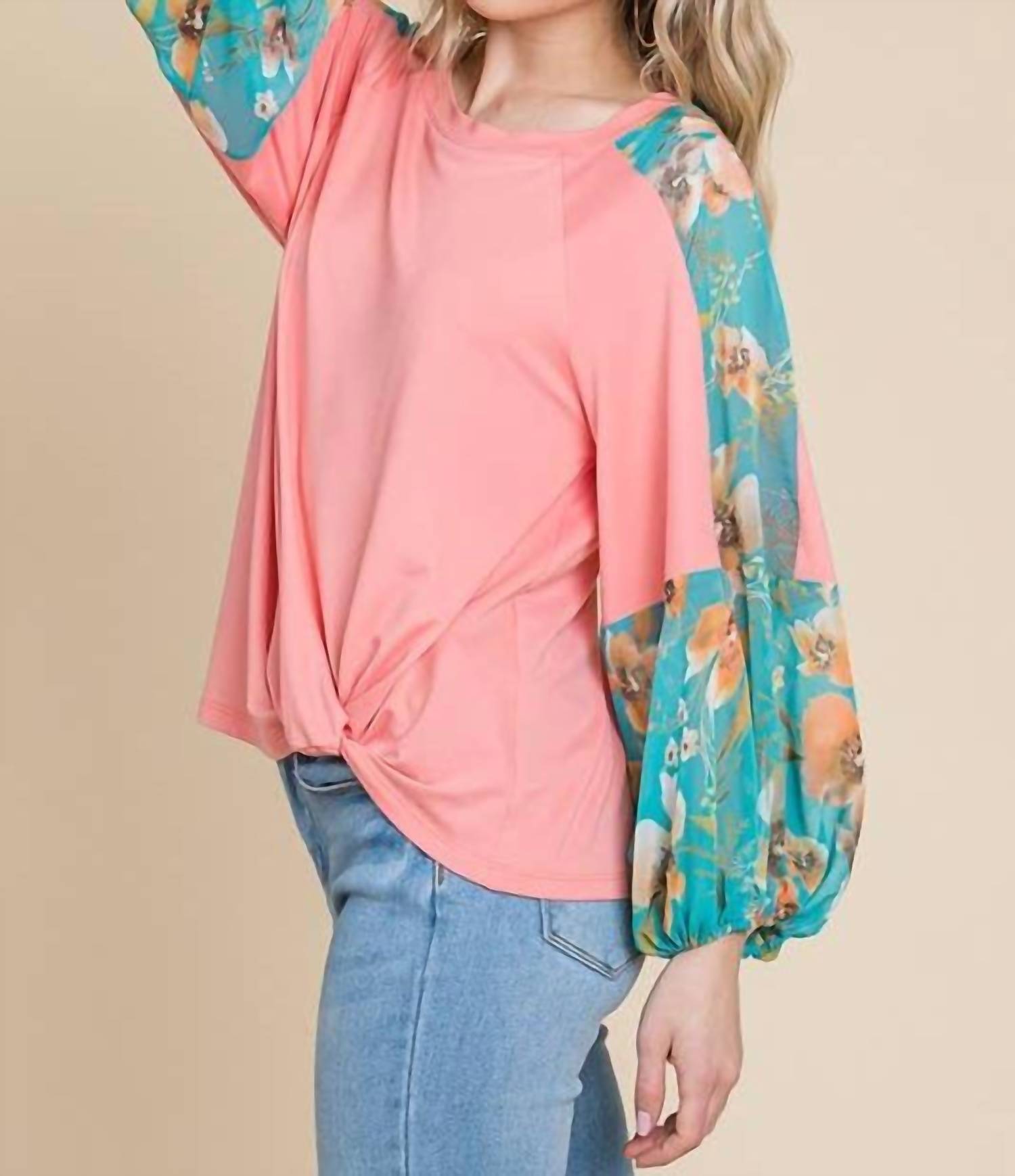 Emerald Collection - Blush Twist Fashion Top