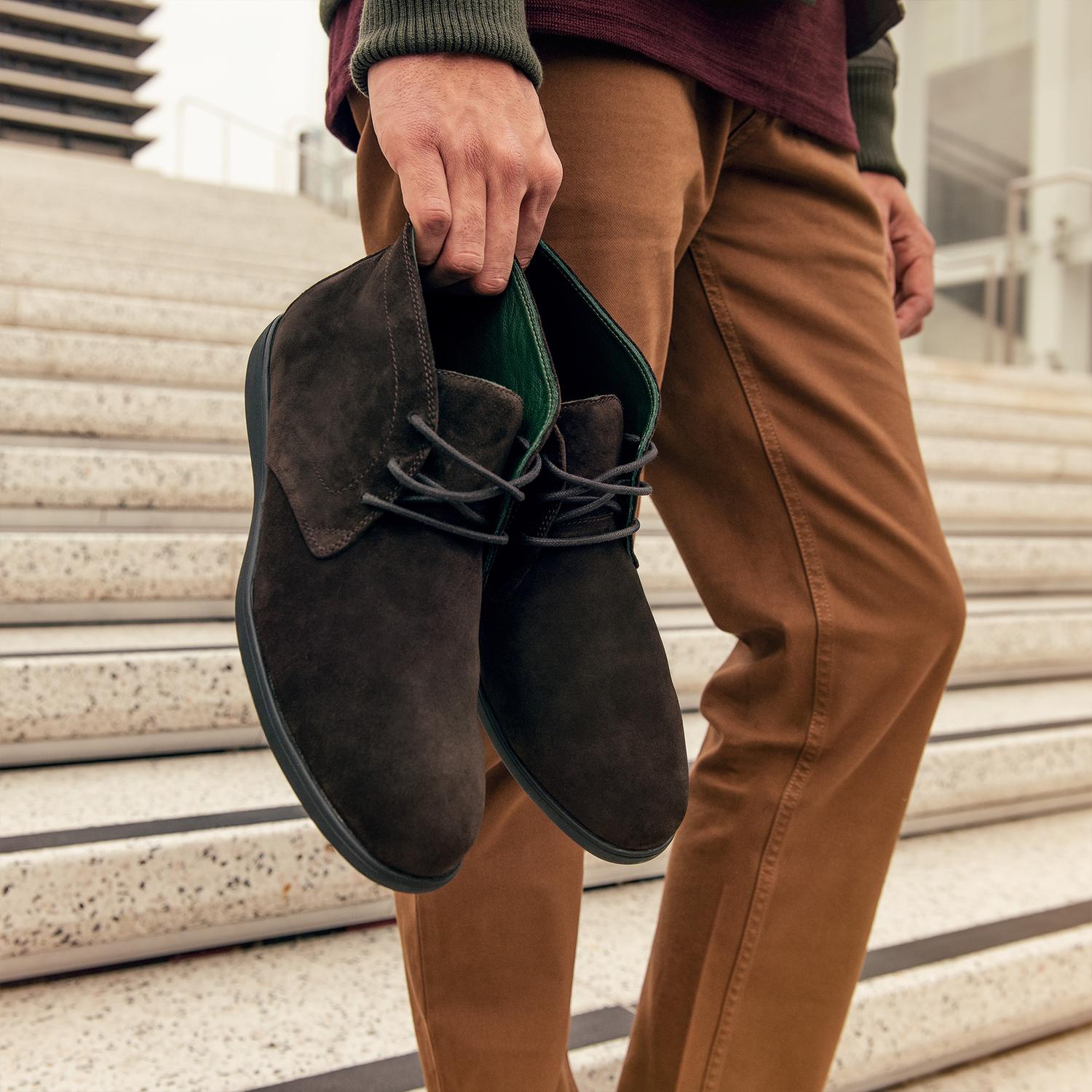 FIBONACCI Men's Abbacis Luxury Hybrid Chukka Boot in chocolate - men's shoe - view 5