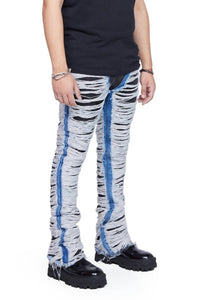 Valabasas - Men's Ravaged Stacked Flare Jean