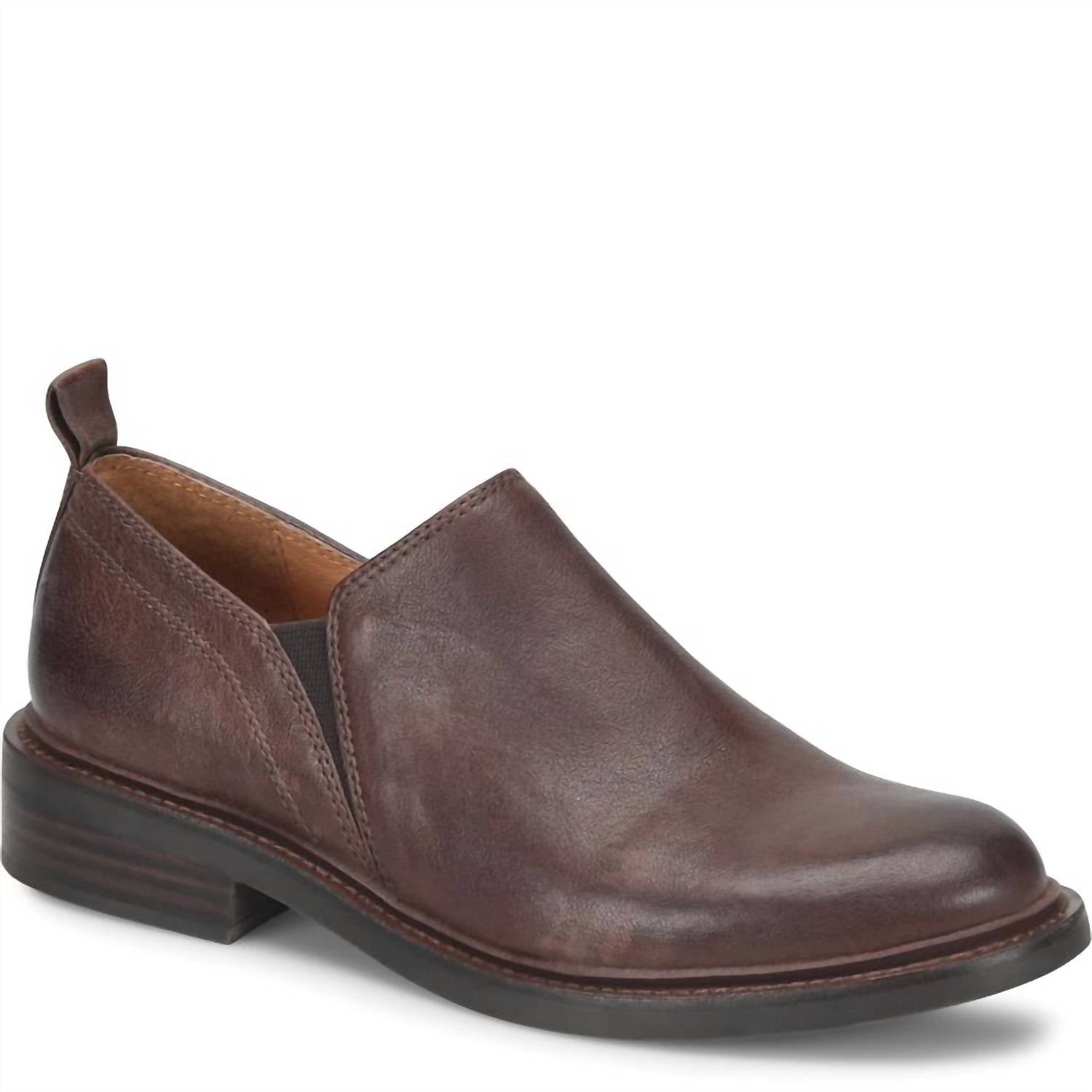 Sofft Women's Naisbury Leather Slip-On in cocoa brown - women's shoe