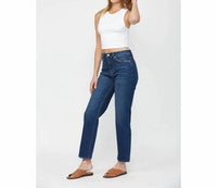 Mica Denim - Monfil Straight Leg Wedge Jeans