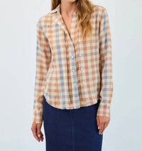 Fdj - Long-Sleeve Fringed Gauze Shirt