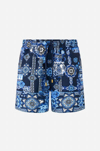 Camilla - Elastic Waist Mid Length Boardshorts