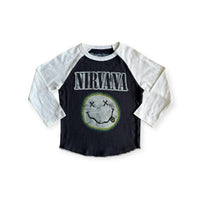 Rowdy Sprout - Kid's Nirvana Smiley Raglan