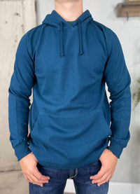 THE NORTH FACE Waffle Hoodie in midnight petrol - men's shirt