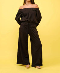 Signature8 - French Terry Off Shoulder Jumpsuit