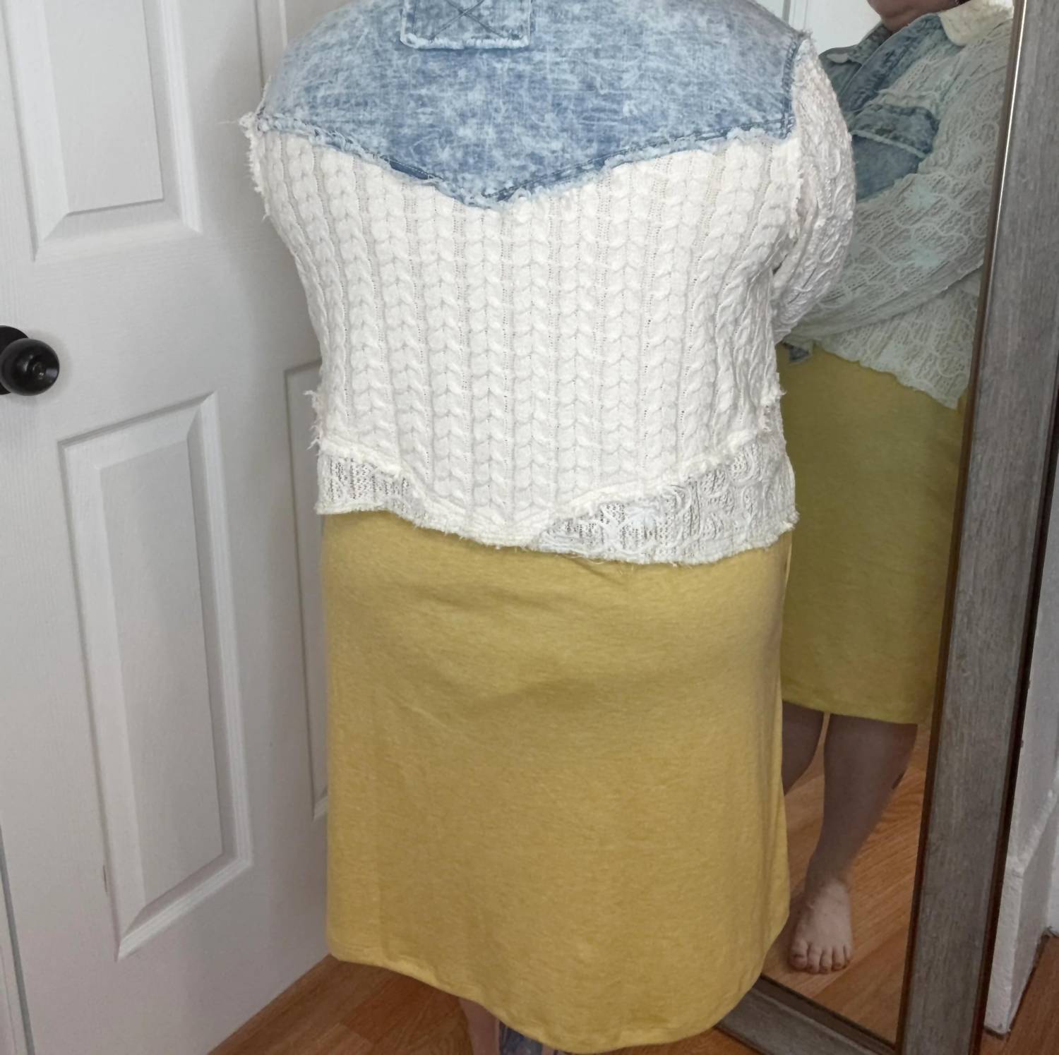 Pol - Delia Denim & Lace Shirtket