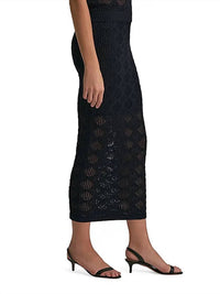 Favorite Daughter Courtside Midi Skirt in navy - women's skirt - alternate view