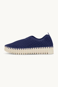 Ilse Jacobsen Women's Plateau Tulip Flats in dark indigo - women's flats