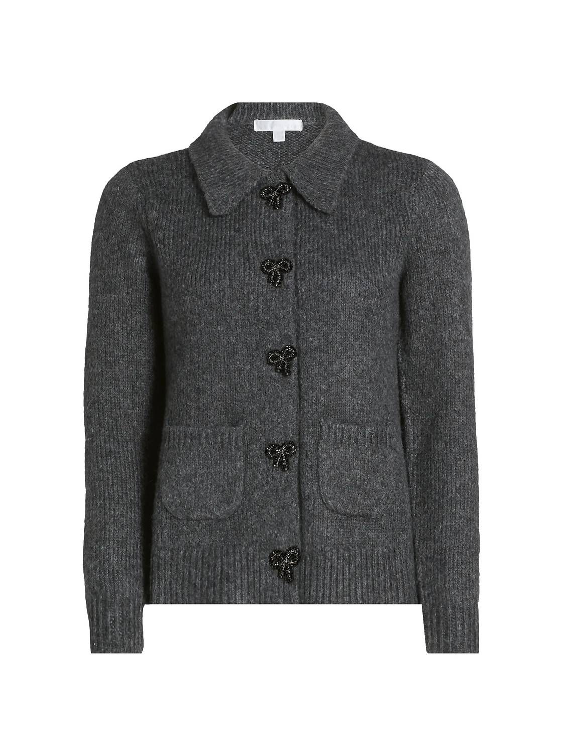 Design History - Beaded Bow Button Cardigan