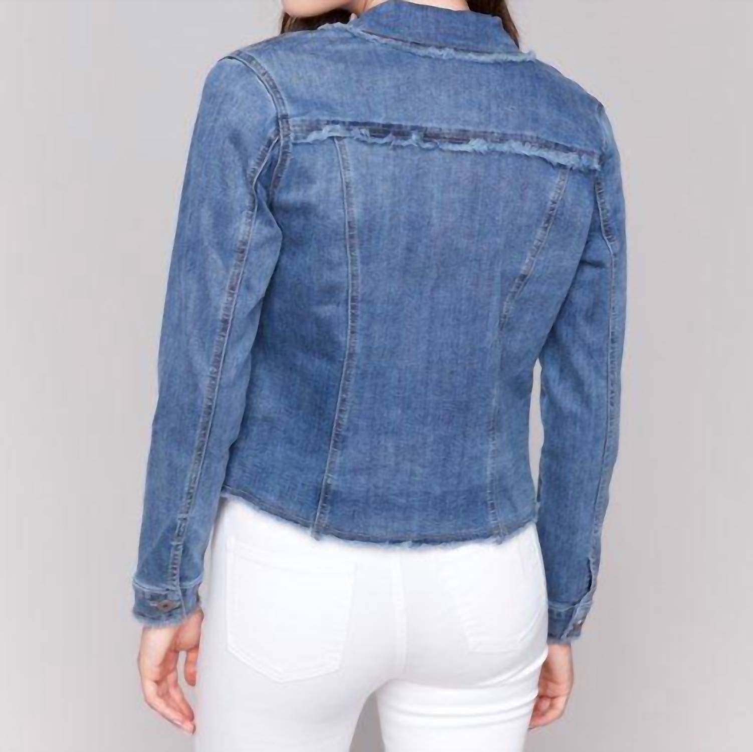 Charlie B - Jean Jacket With Frayed Edges