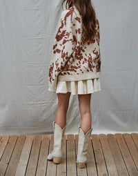 By Together - Woven Cotton Corduroy Tiered Flare Mini Skirt