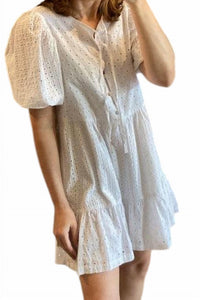 Self Contrast - Eyelet Dress