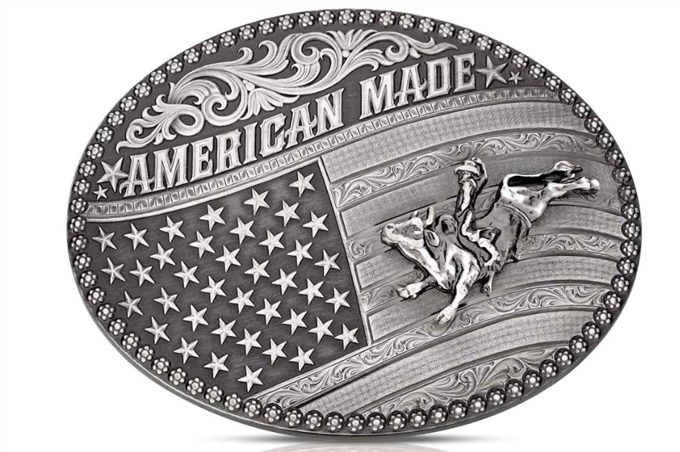 Montana Silversmiths - American Made Bull Rider Belt Buckle