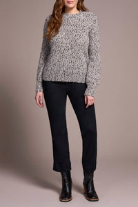 TRIBAL Novelty Mockneck Sweater in onyx - women's sweater