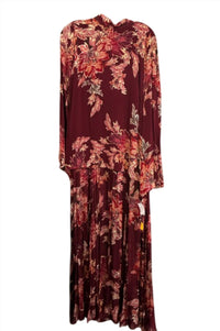 Hemant & Nandita - Women's Mock Neck Floral Maxi Dress