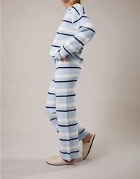 Le Lis - Casual Cool Stripe Sweater Two Piece Set