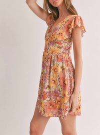 Sage The Label - Floral Tie Back Mini Dress