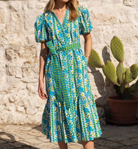 Pink City Prints - Daisy Midi Dress