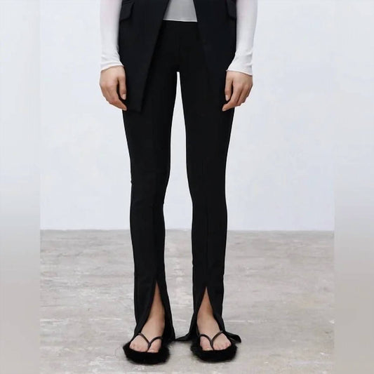 Stateside - Rachel Chunky Rib Front Slit Tie Pant