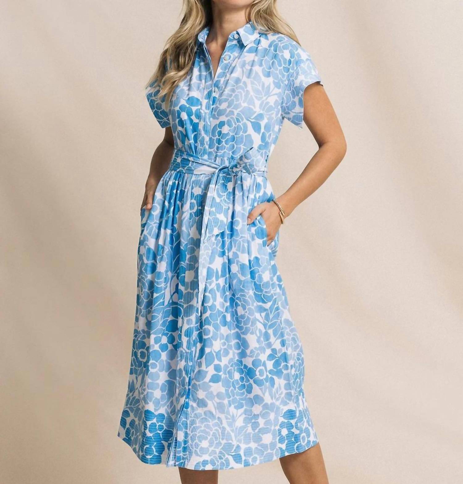 Southern Tide - Tinley Printed Belted Midi Shirtdress