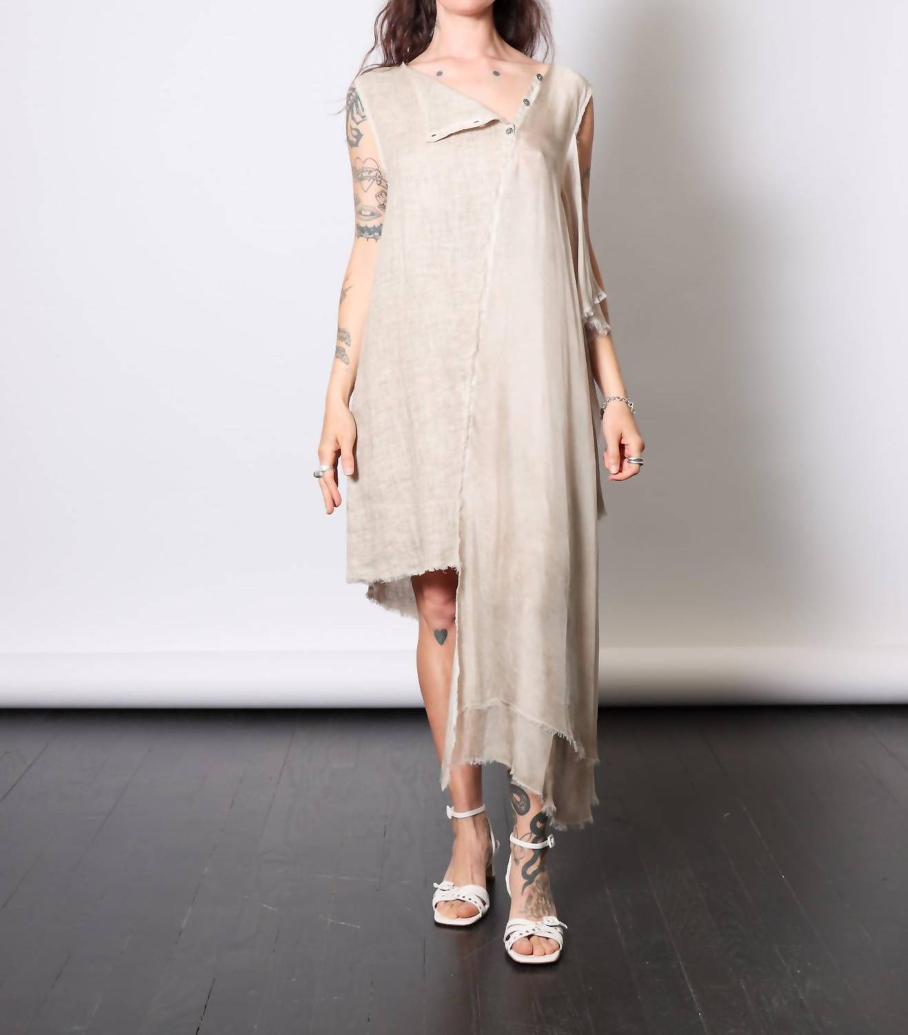 Sanctamuerte - Sleeveless Asymmetric Dress