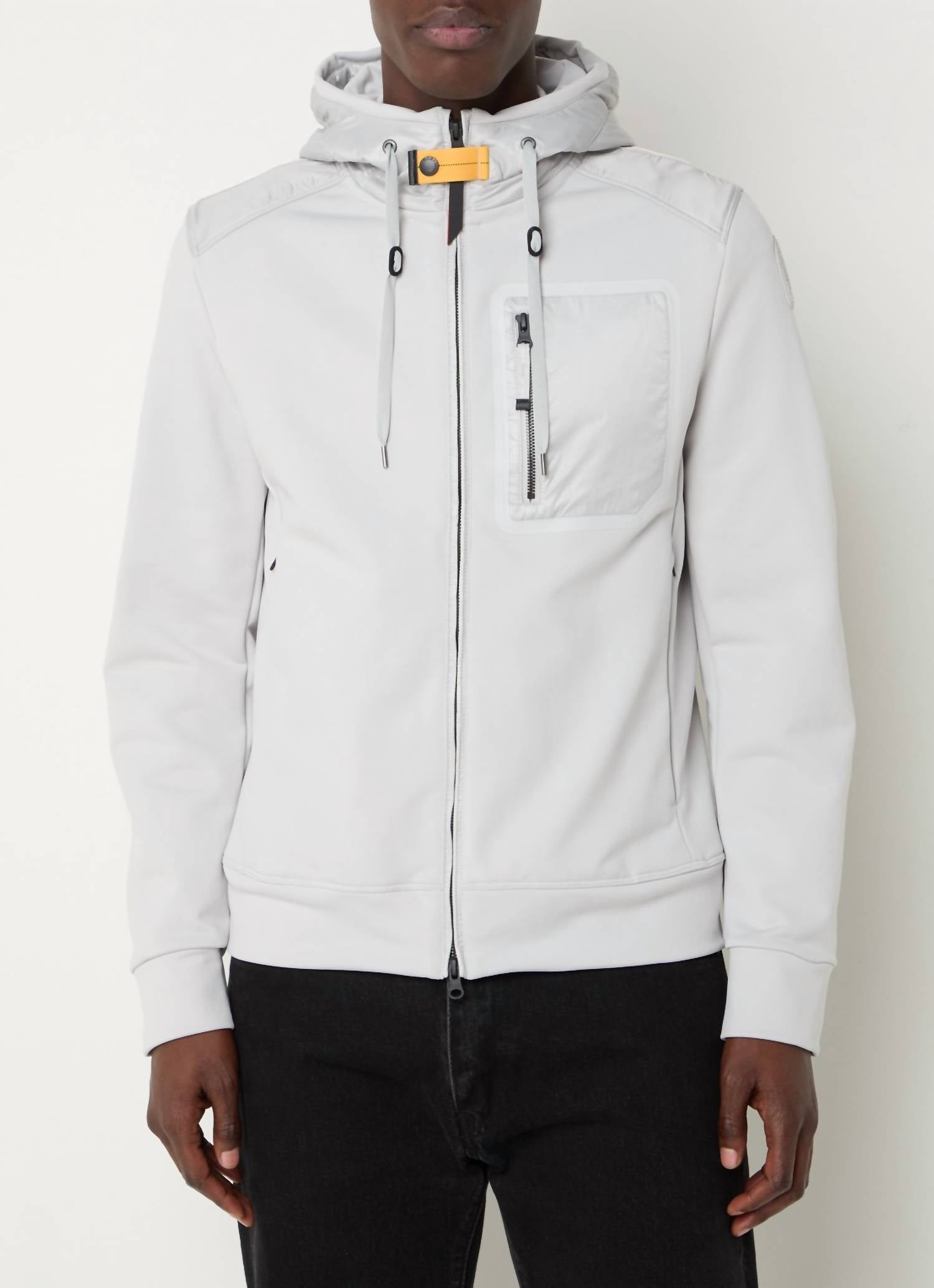 PARAJUMPERS Marcel jacket with hood and chest pocket in light gray - men's jacket