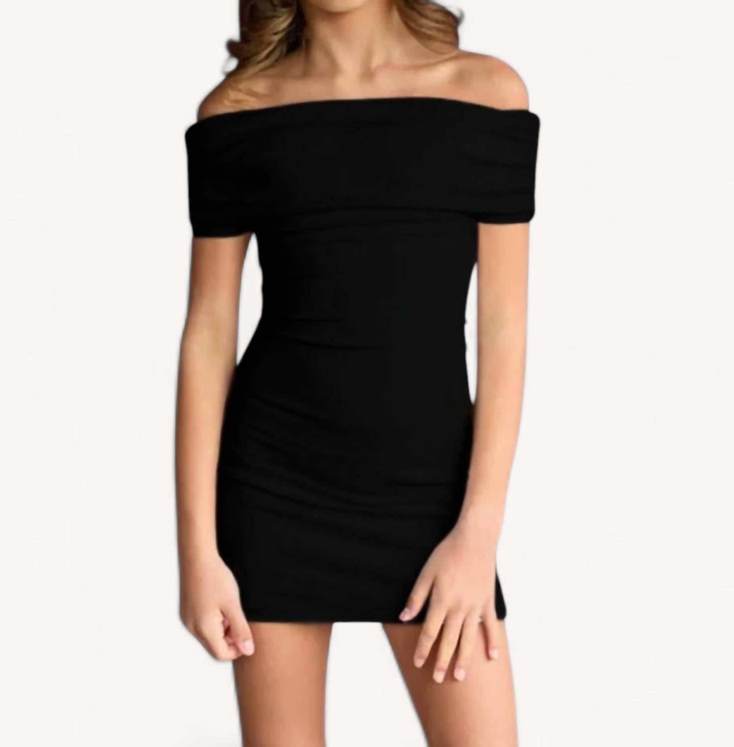 Katie J Nyc - Young Women's Trish Off Shoulder Mini Dress