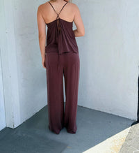 Be Cool - Halter Air Washed Tie Tank Top