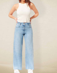 1822 Denim - Bleach Please Folded Waistband Jeans