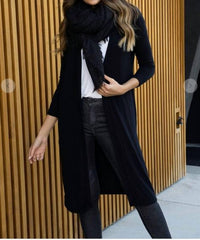 Venti6 - 3/4 Sleeve Soft Knit Long Cardigan