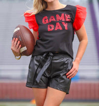 Jess Lea - It's Game Day Sequin Patch Top