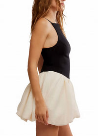Free People Tinsel Kiss Mini Dress in black tie combo 1 - women's dress - detail view