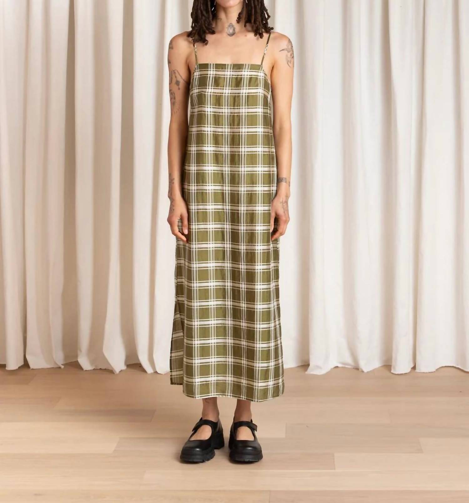 Ali Golden - Square Neck Slip Dress