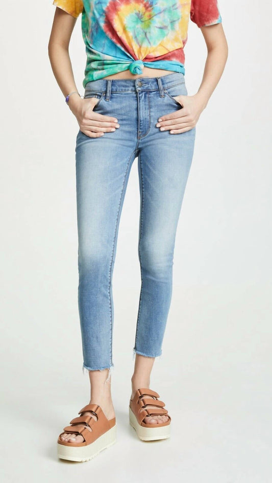 Hudson - Tally Mid Rise Skinny Crop Stretch Jeans