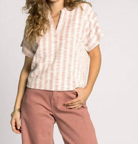 Thread & Supply Zaria Top in coral rose - women's blouse