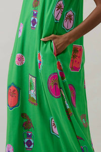Sugarlips - Tropical Postcard Halter Neck Maxi Dress